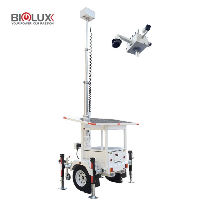 Solar Surveillance Camera Mast Tower